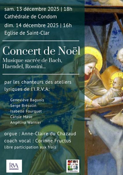 Concert de noël - Œuvres sacrées_Saint-Clar