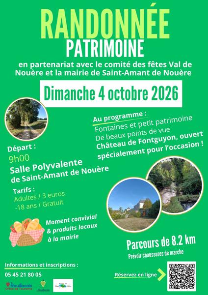 Randonnée patrimoine de Saint-Amant de Nouère