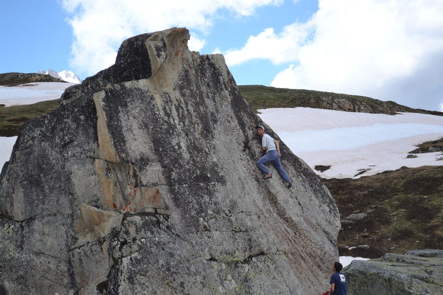 Grimpeur sur le site Roche Moutche à Aussois