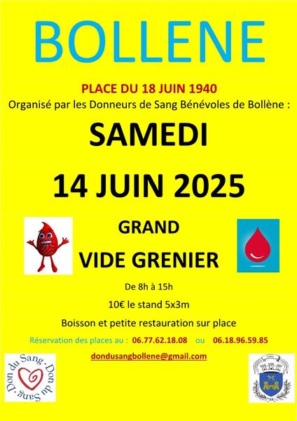 Vide grenier - don du sang_Bollène
