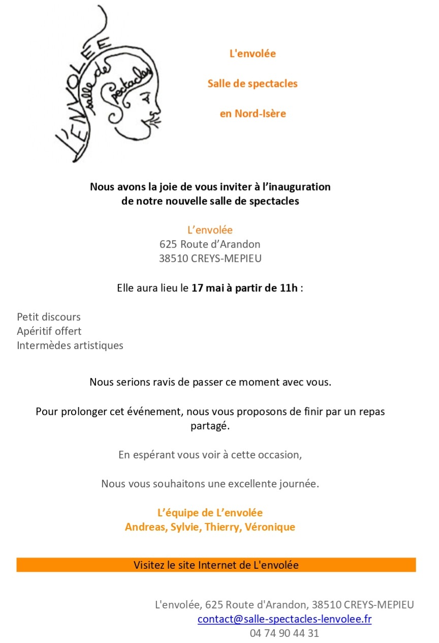Inauguration de la salle de spectacle l'Envolée_Creys-Mépieu