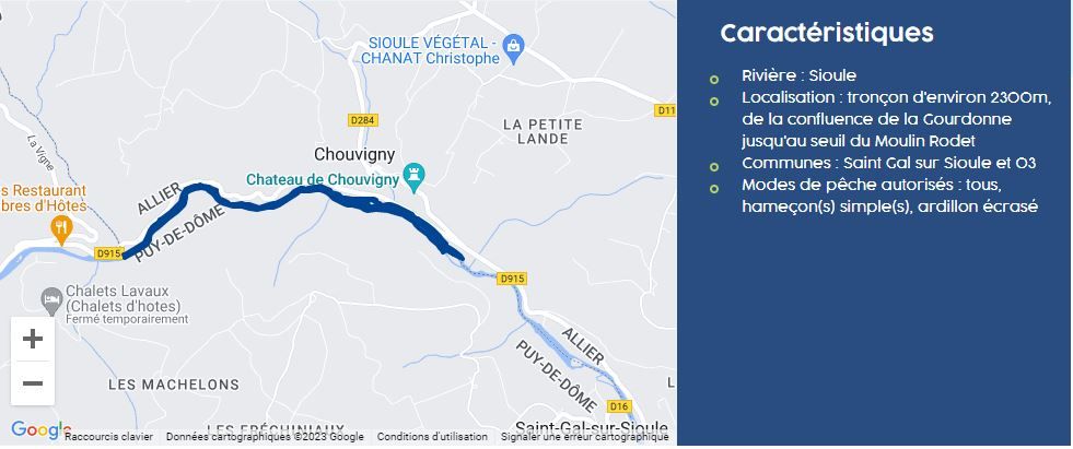 Parcours no-kill - Sioule Gourdonne à St-Gal-sur-Sioule