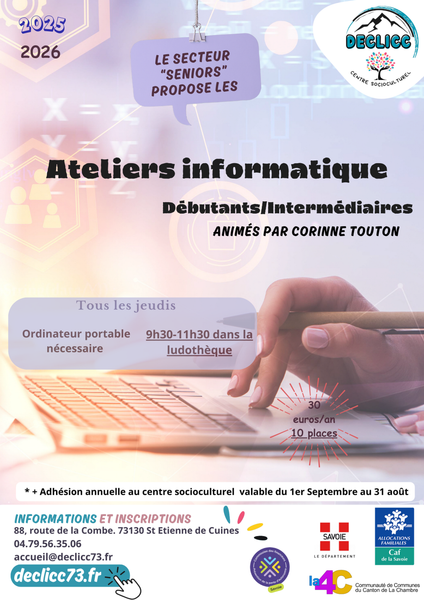 Declicc séniors : ateliers informatique