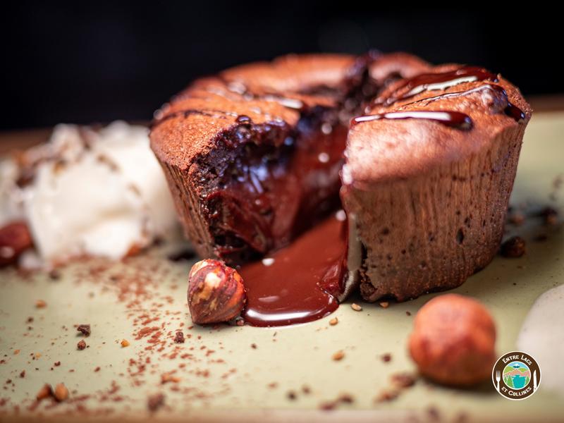 Coeur coulant chocolat noisette sans lactose et sans gluten