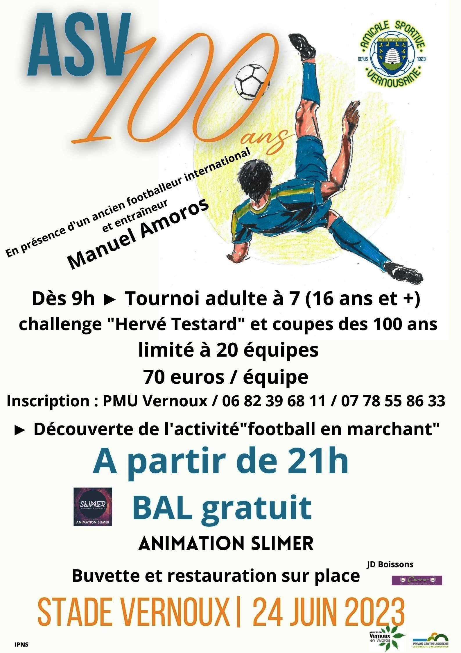 Events…Put it in your diary : Journée sportive et festive L'Amicale Sportive Vernousaine fête ses 100 ans !