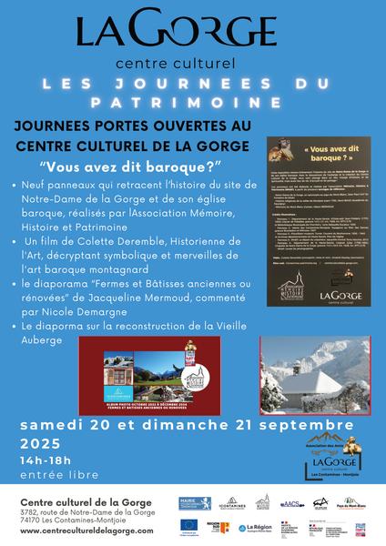 Journées Européennes du Patrimoine au Centre Culturel de la Gorge_Les Contamines-Montjoie