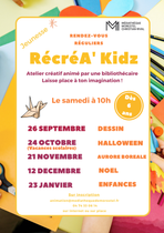 Affiche_RécréA'Kidz : ateliers créatifs pour enfants_Morestel