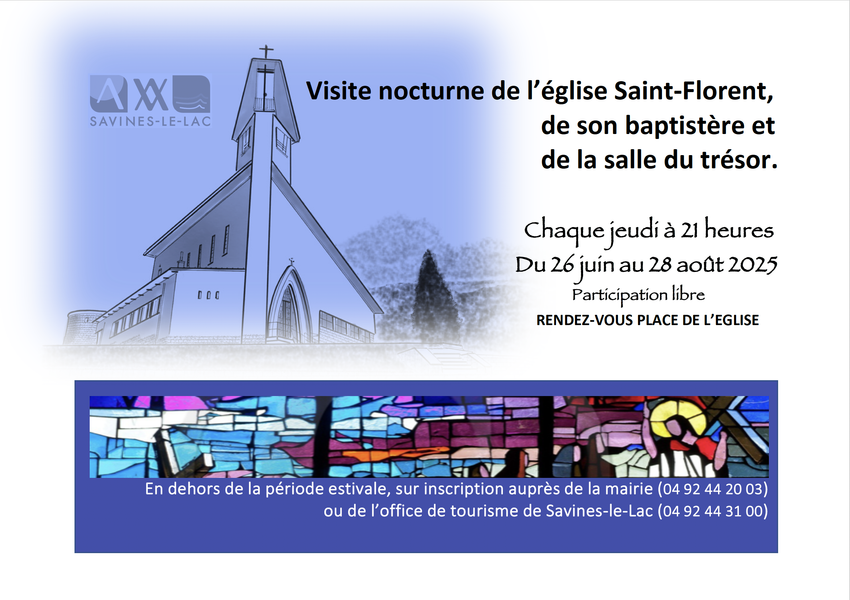 Visite nocturne Eglise Saint Florent Savines-le-Lac - © Ambassadeurs de Savines Le Lac Visite nocturne Eglise Saint Florent Savines-le-Lac - © Ambassadeurs de Savines Le Lac