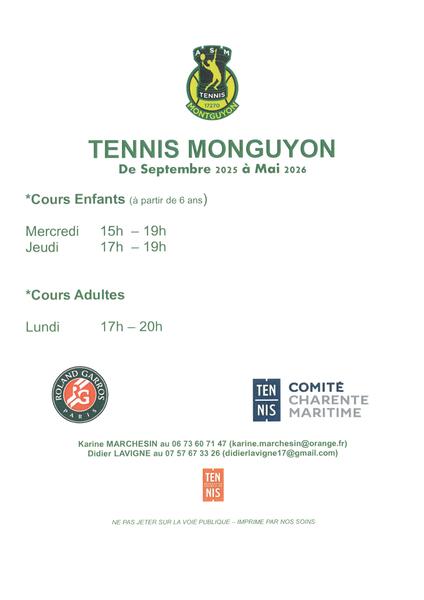 ASM Tennis Montguyon