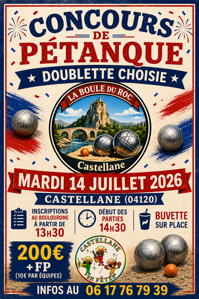 Concours de pétanque doublette choisie_Castellane