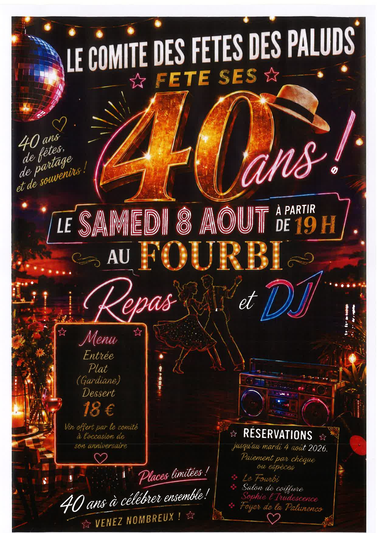 40 ans du Comité des fêtes des Paluds