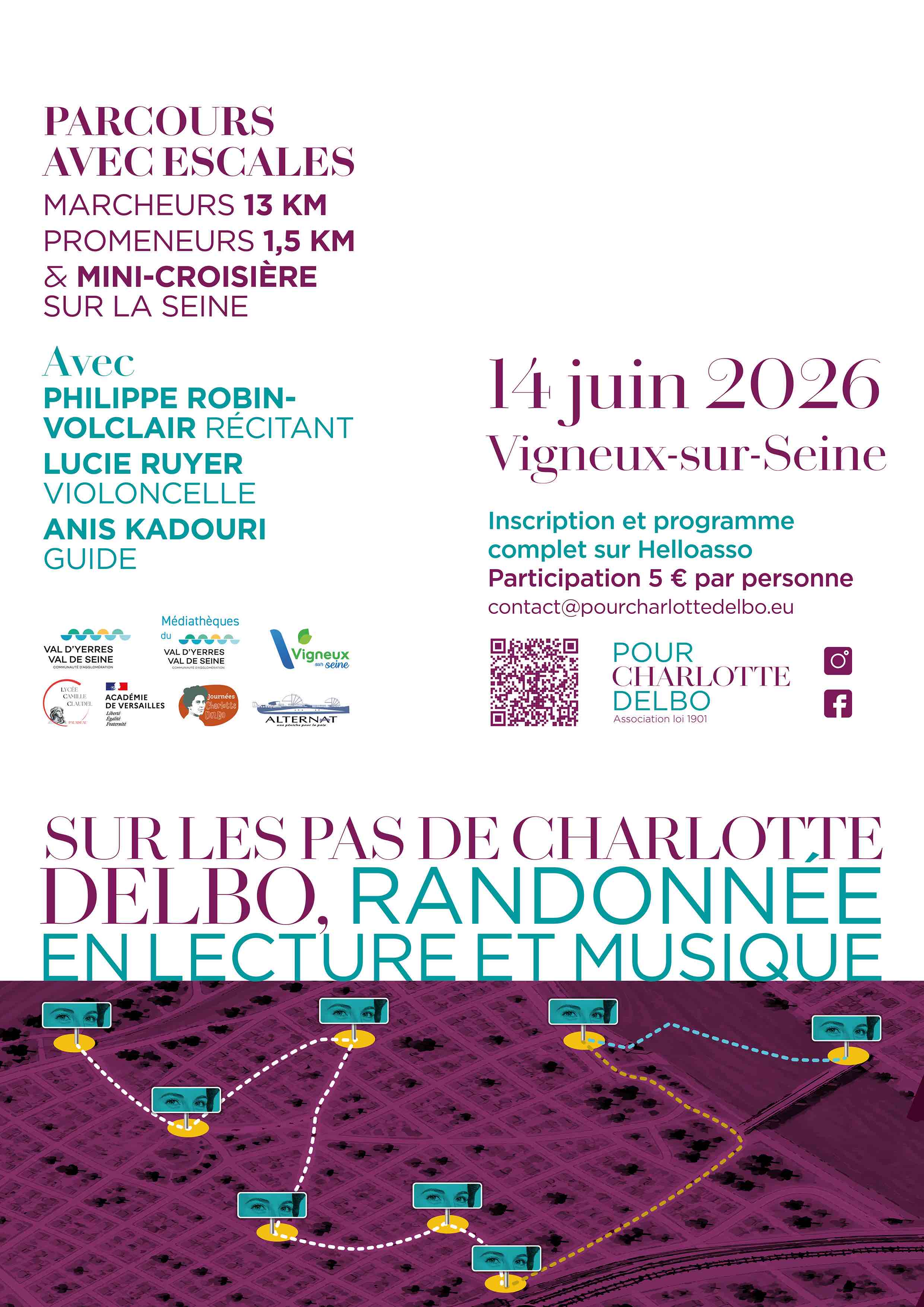 Affiche Sur les pas de Charlotte Delbo