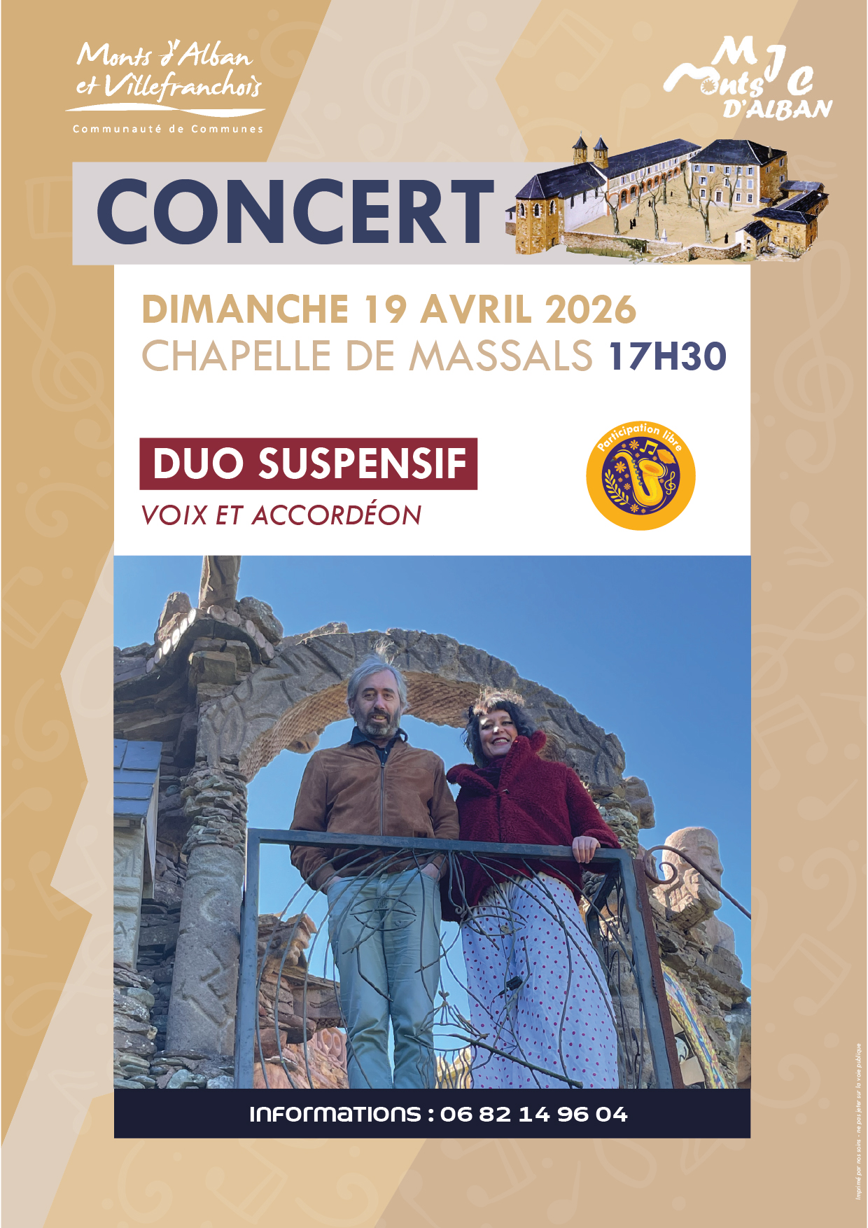 Concert à la chapelle de Massals : Duo Suspensif_Massals