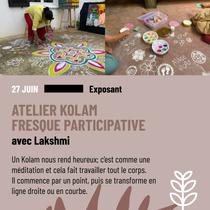 Fresque participative sur le thu00e8me Kolam indien
