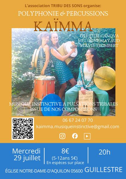 Concert de Kaïmma: polyphonie et percussions