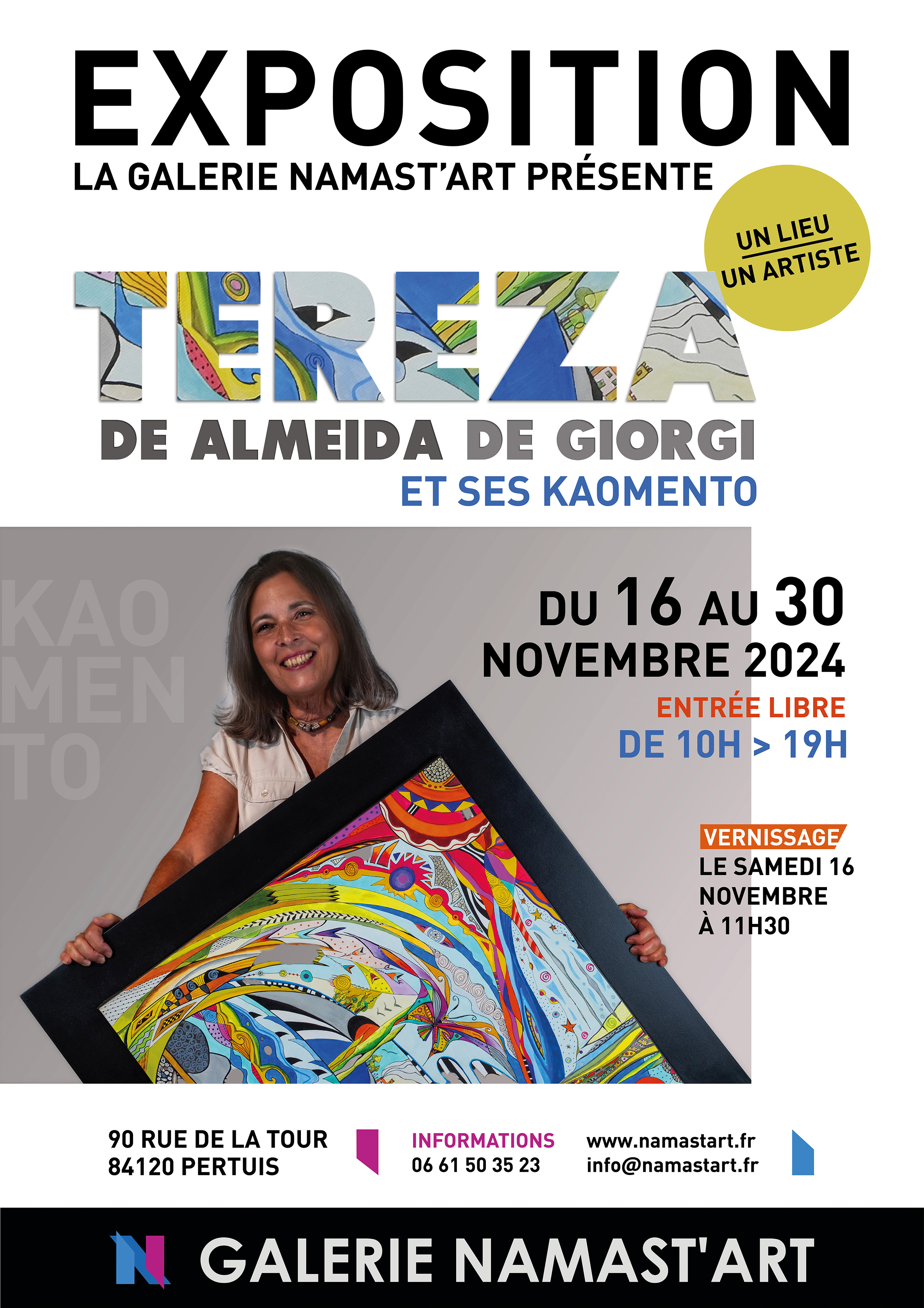 Exposition de l'artiste Tereza De Almeida De Giorgi