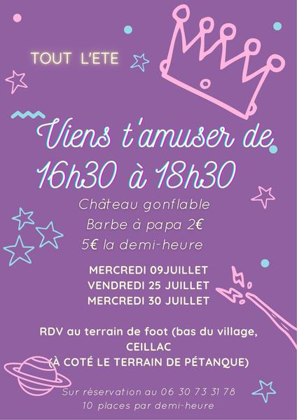 affiche - © comité d'animations de Ceillac Château gonflable_Ceillac - © comité d'animations de Ceillac