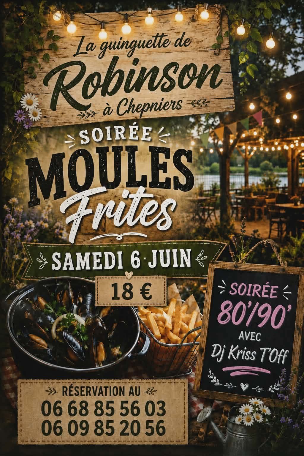 Soirée moule frite La guinguette de Robinson