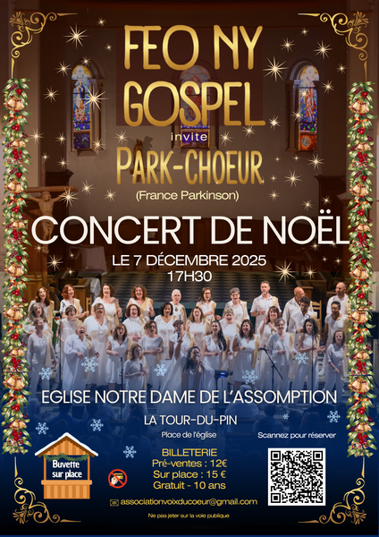 Concert de Noël : Feo Ny Gospel & Park-Choeur (France Parkinson)