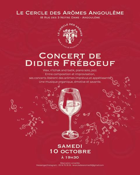 Le Cercle des arômes - Concert Didier Fréboeuf