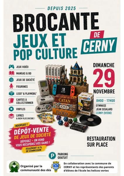 Brocante jeux pop culture GEEK