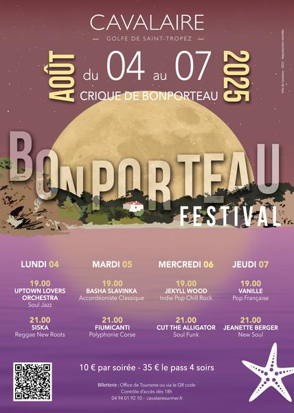 Cavalaire-Sur-Mer : BONPORTEAU FESTIVAL - 4 soirées musicales sur la plage