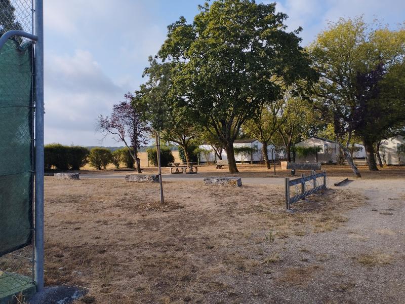 Vue des terrains de pétanque