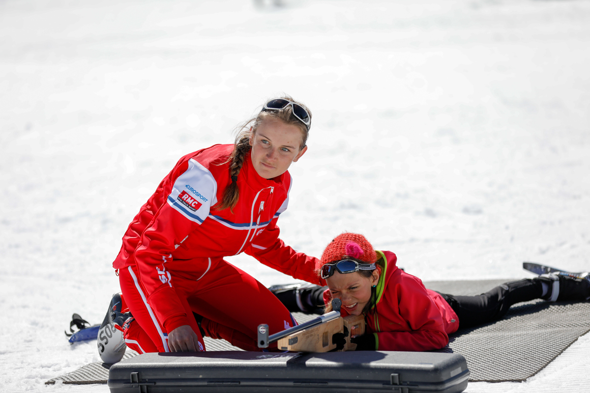 Initiation au biathlon avec l'ESF de Chaillol, vallée du Champsaur