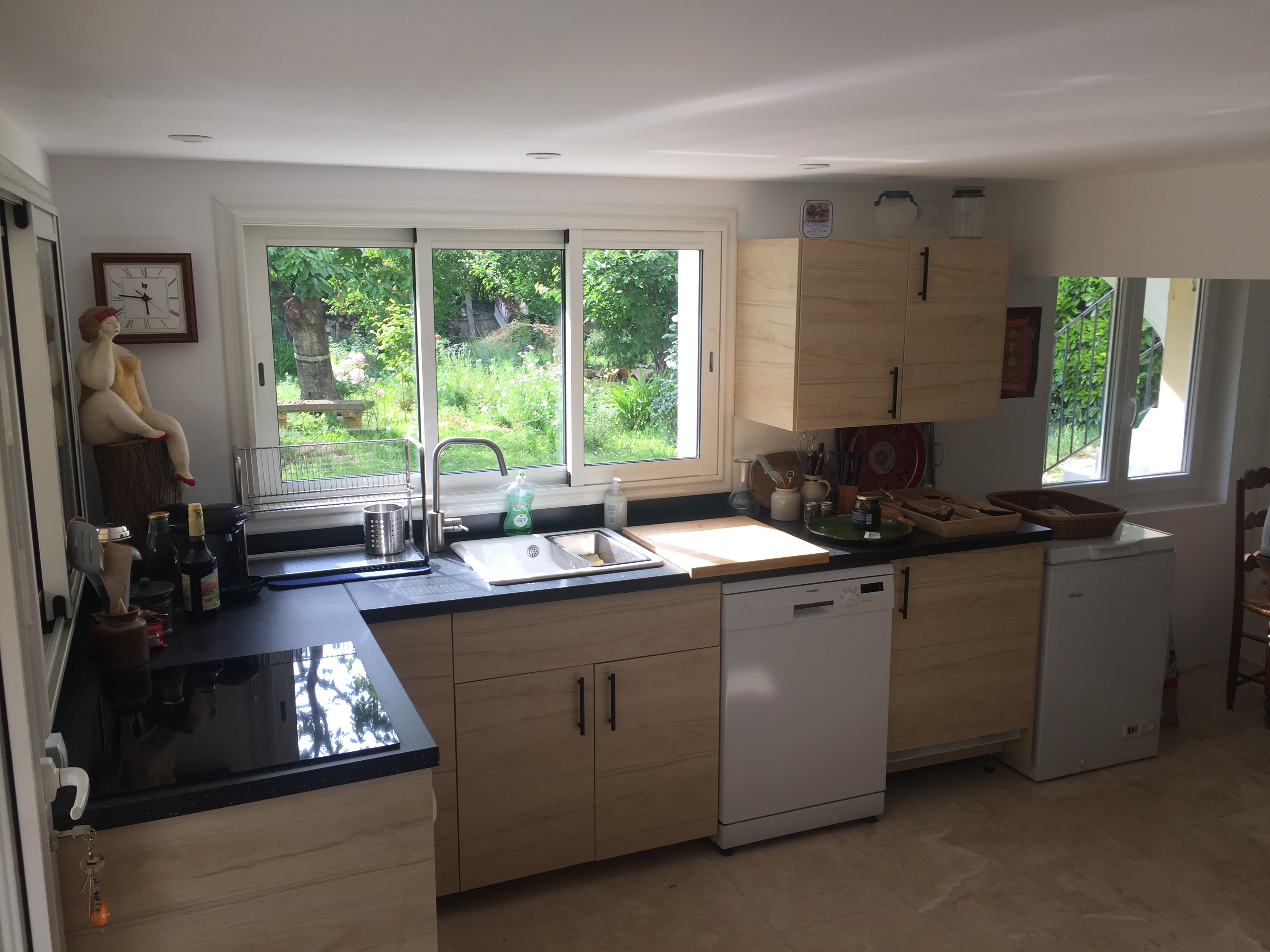 Ilot de verdure en bord de rivière