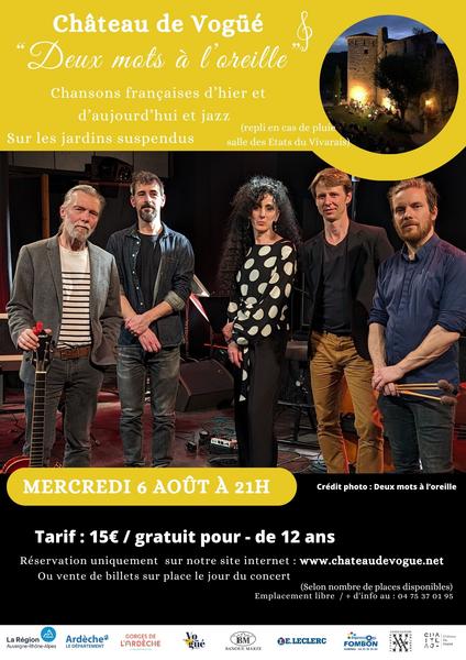 Deux mots à loreille chansons françaises et jazz_Vogüé