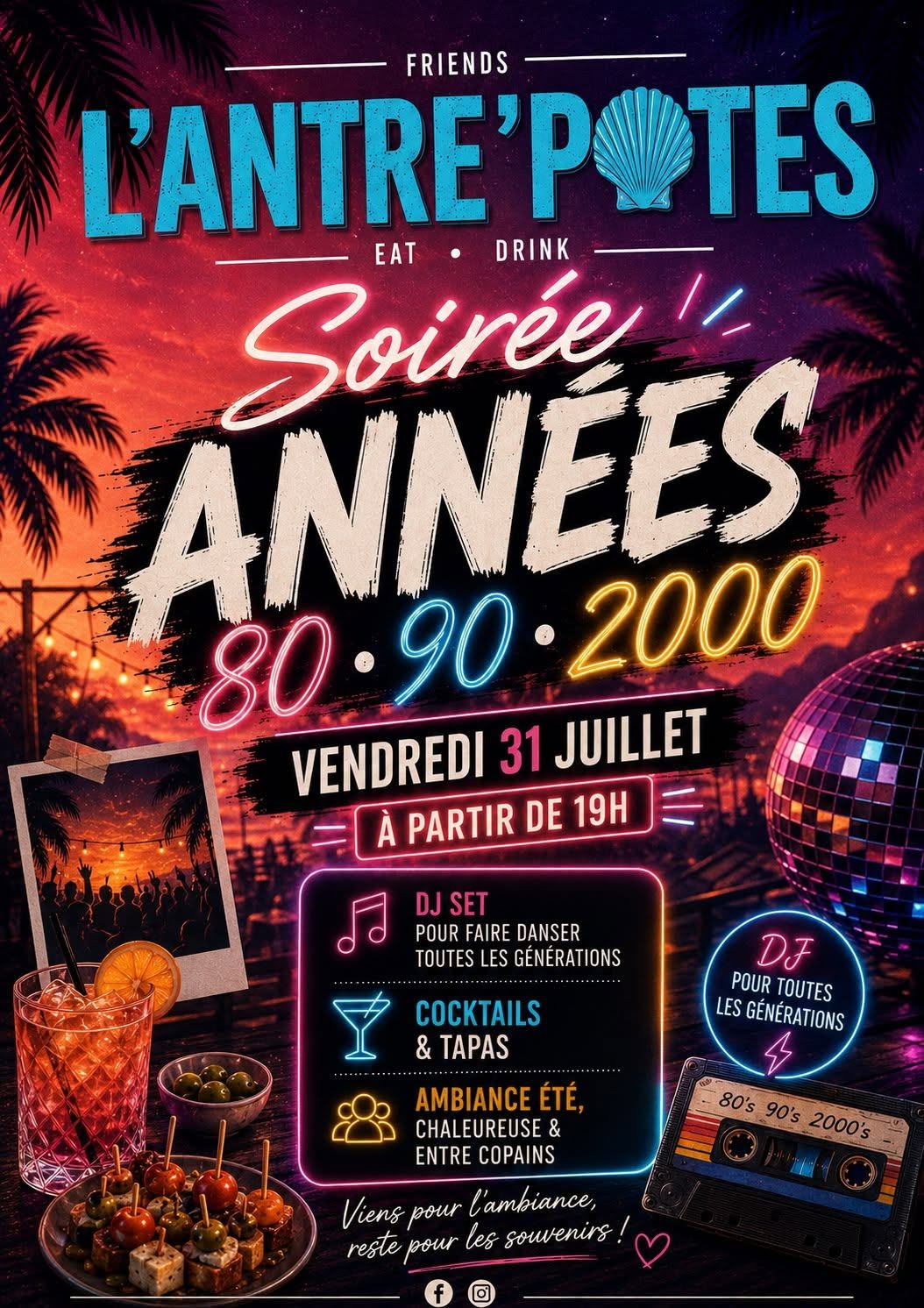 Soirée années 80-90-2000 à l'Antre'potes_Montréal