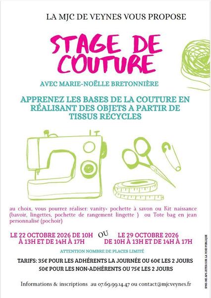 Stage de couture