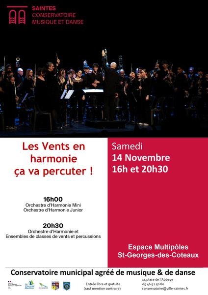 Les vents en harmonie, ça va percuter !