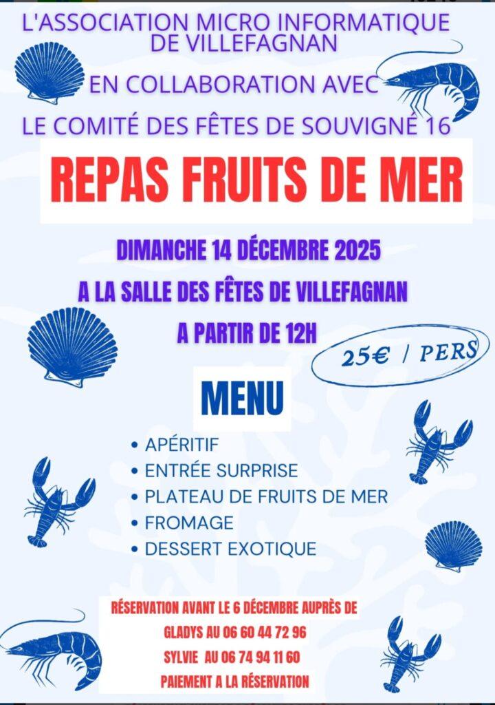 Repas fruits de mer_Villefagnan