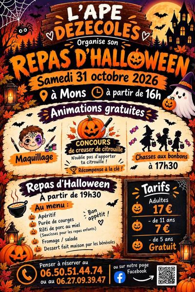 Animations et repas - Halloween