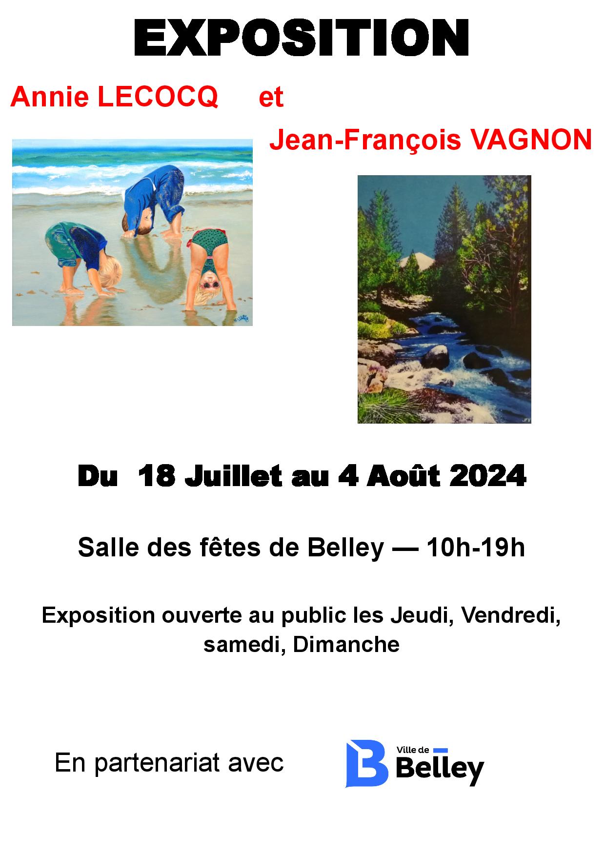 Exposition de peinture : Annie Lecocq et Jean-François Vagnon