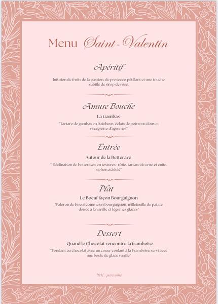 Menu St Valentin au restaurant L'Accord Parfait_Divonne-les-Bains