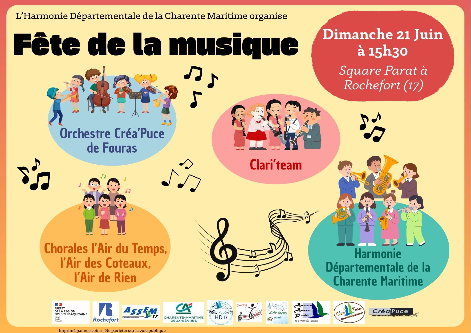 Fête de la musique par l'Harmonie Départementale