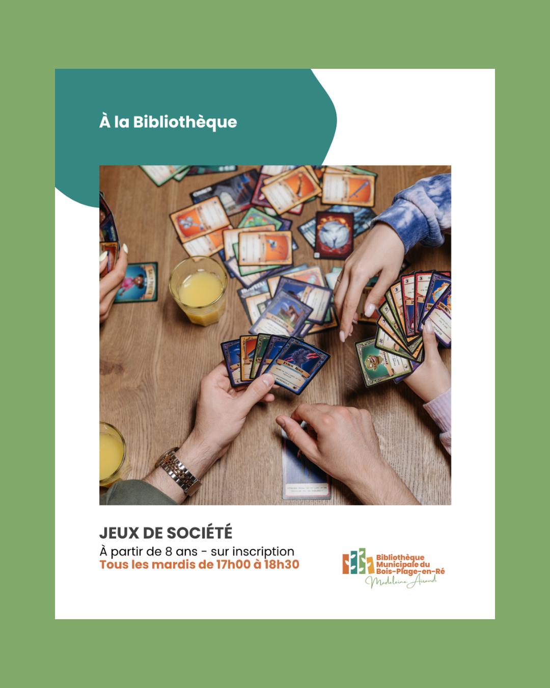 Jeux de société à la bibliothèque