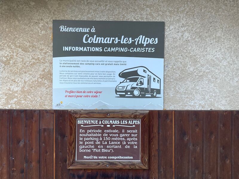 Aire camping-cars de Colmars-les-Alpes
