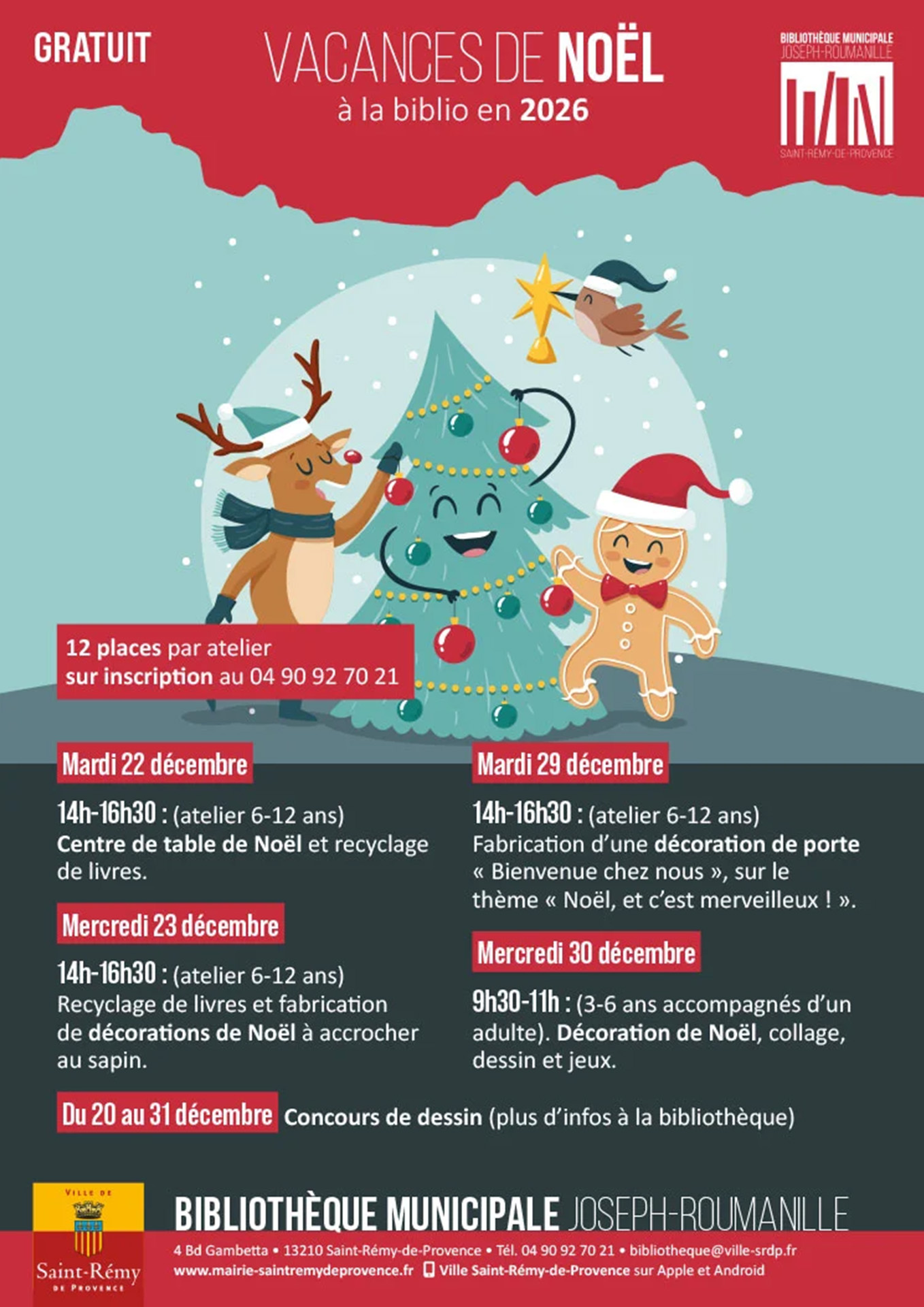Vacances de Noël à la Bibliothèque