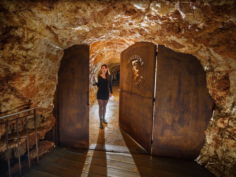 dégustation à 50 m sous terre