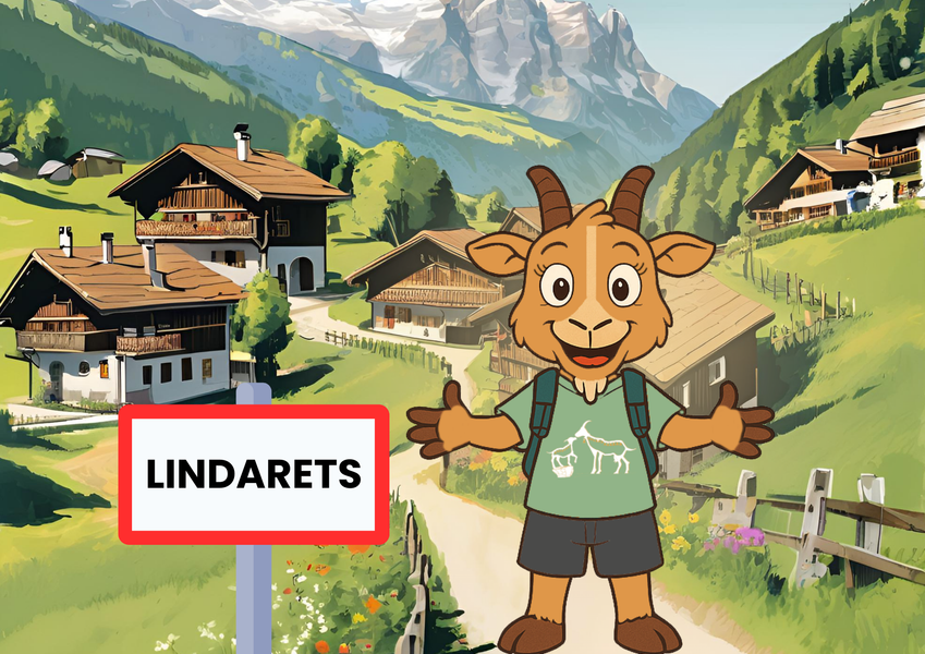 Découvrez la plus chèvre de toutes les mascottes au village des Lindarets.