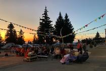 Projection film montagne en plein air Chamrousse 1750