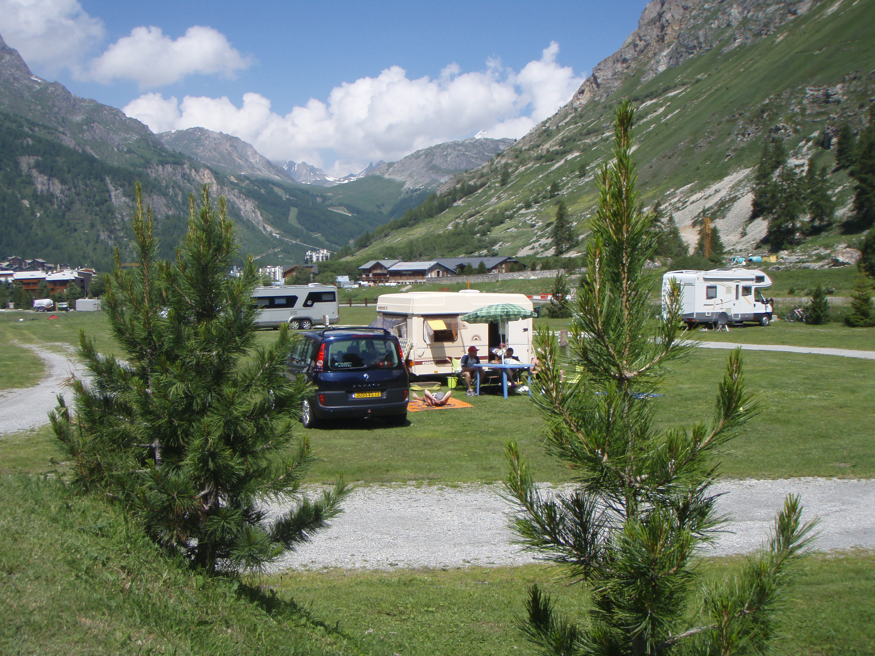 Camping Les Richardes en été - Val d'Isère