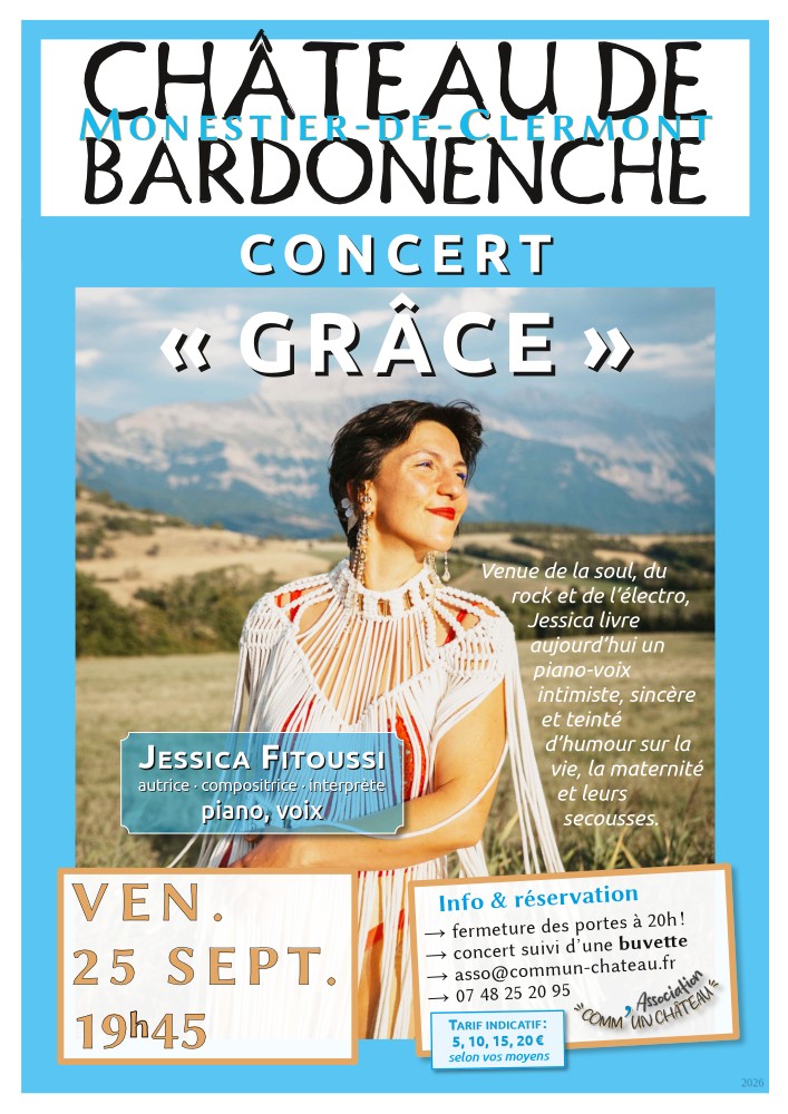 Affiche concert Grâce Jessica Fitoussi