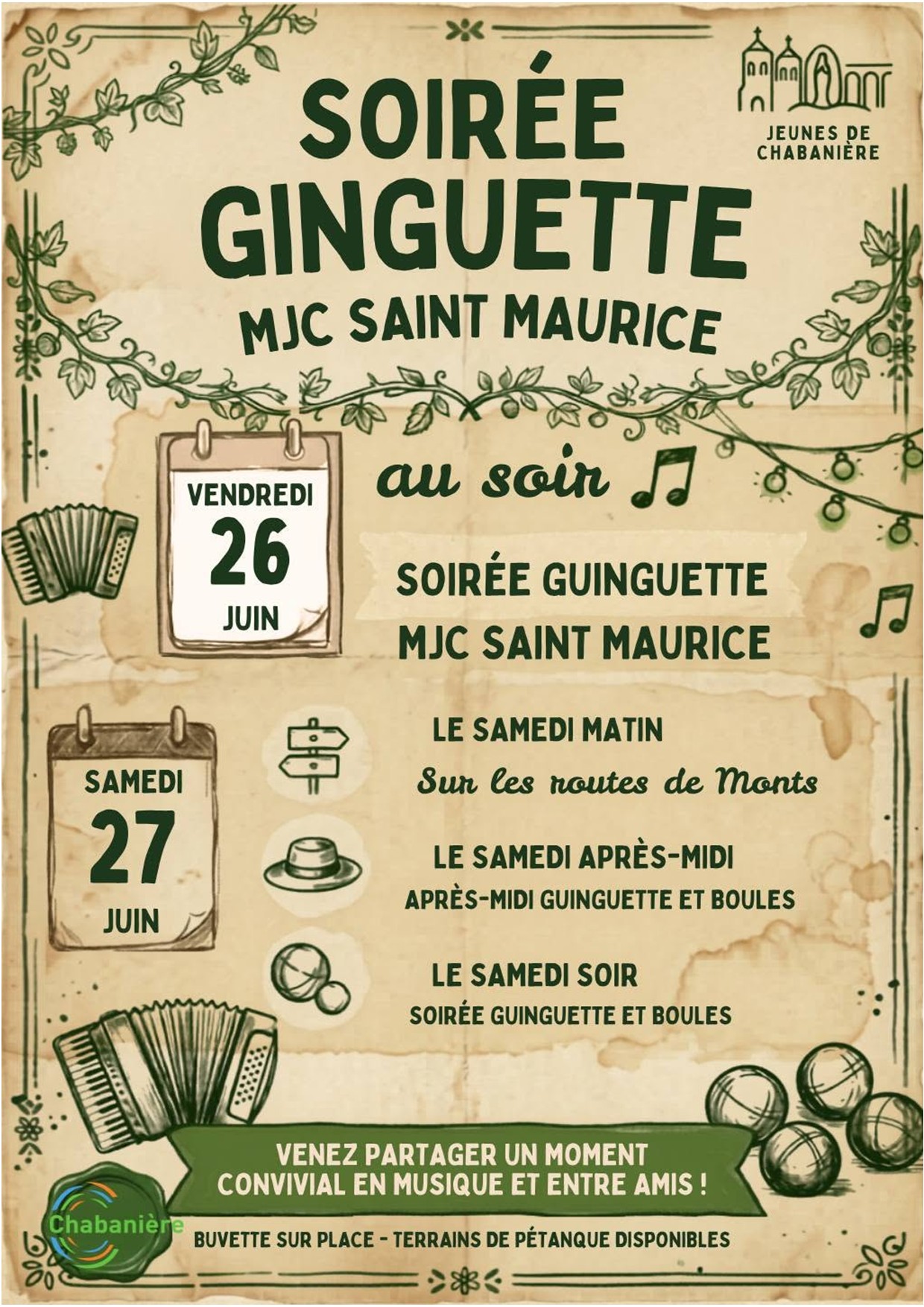 Soirée guinguette_MJC Jeunes de Chabanière_Chabanière St Maurice sur Dargoire