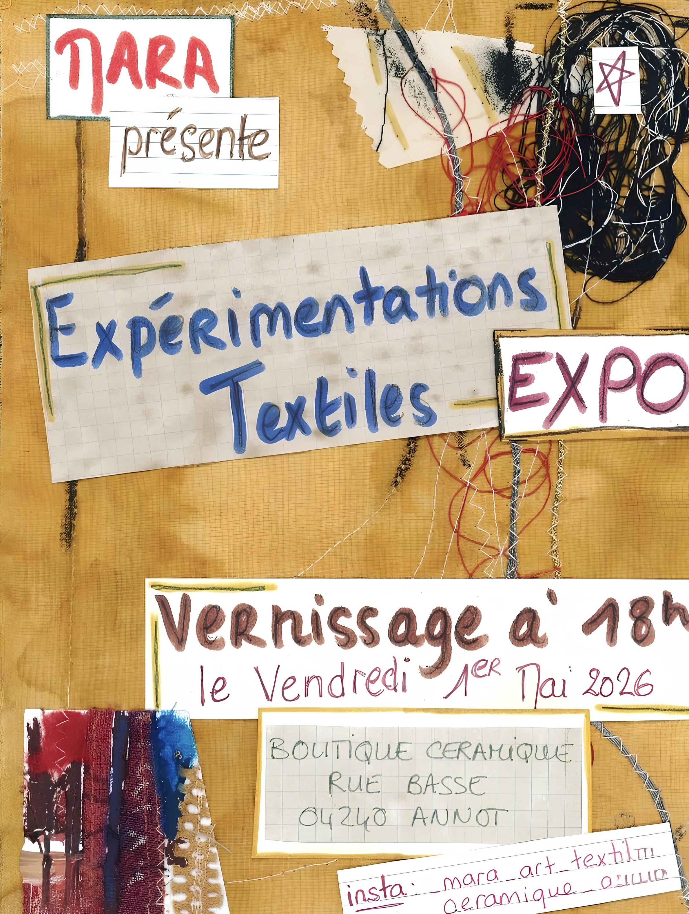 Vernissage Mara - Expérimentations textiles