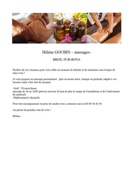 Hélène Goubin massages