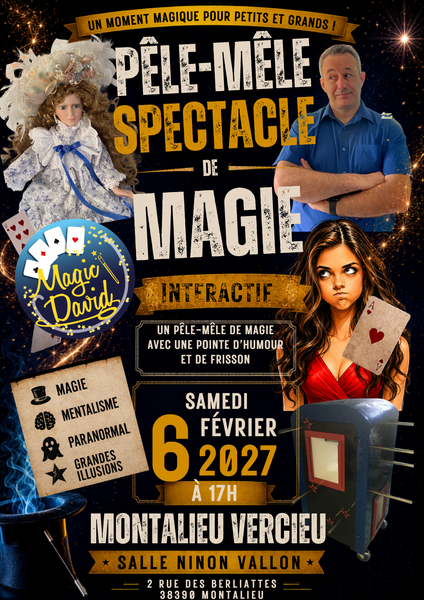 Spectacle de magie : pêle-mêle, à l'espace Ninon Vallin